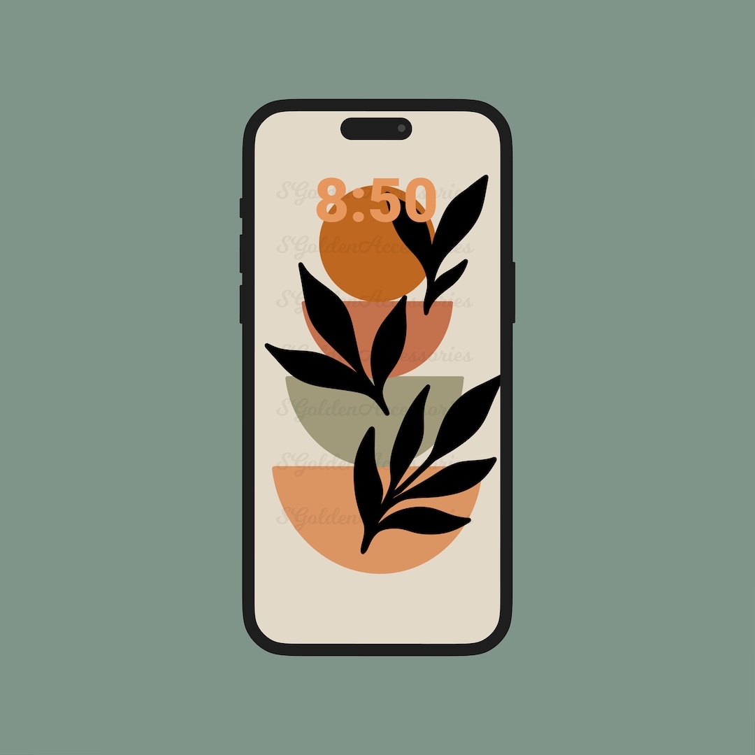 Cute Boho Wallpaper for Phone, Elegant Tech Backgrounds, Instant ...