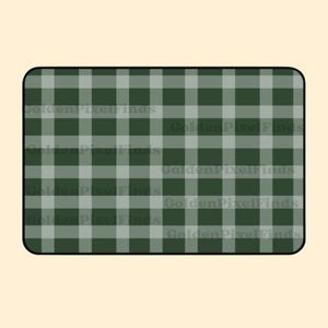 Green Plaid Mouse Pad, Christmas Desk Pad, Green Aesthetic Desk, Work From Home Accessories