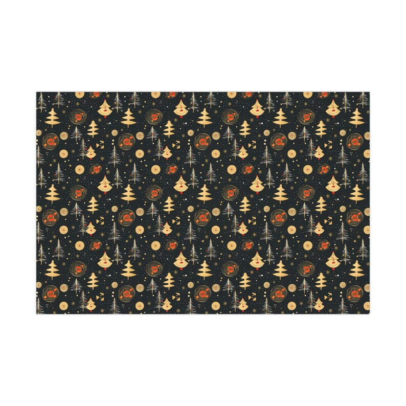 Abstract Vinyl Record Gift Wrapping Paper Record Player Etsy