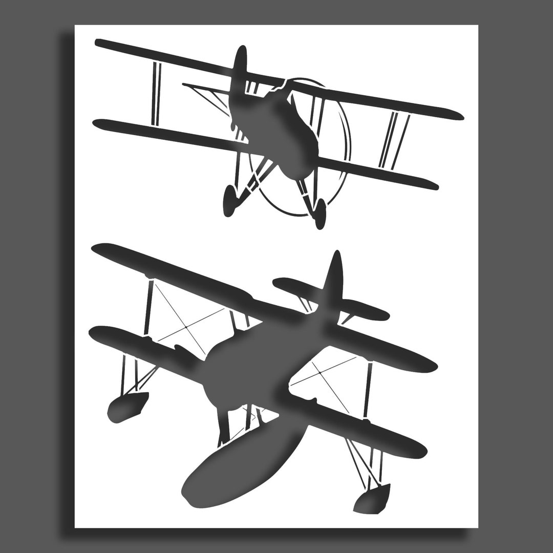 Airplane Stencils Reusable Stencils Stencil,custom Stencil,wall Stencil ...
