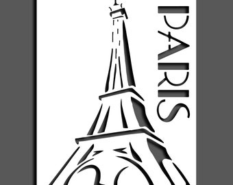 Eiffel Tower Stencil Paris art  stencil,custom stencil,wall stencil,spray paint,large wall stencils,stencil art,multilayer laser cut,