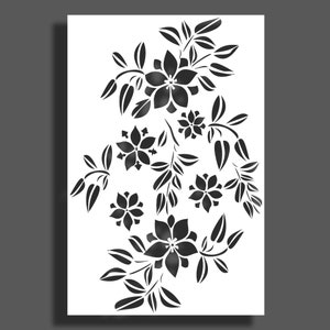 Stencil grande fiore rosa per stencil da parete, stencil personalizzato, stencil da parete, vernice spray, stencil da parete di grandi dimensioni, stencil art, taglio laser multistrato,