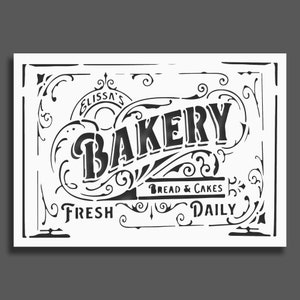 modello cucina per stencil da parete panetteria cuoco mangiare dessert, decorazione della parete del bagno, decorazione della parete della cucina, stencil da parete, stencil, stencil per pareti
