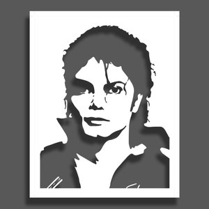 King of Pop Michael Joseph Jackson , muursjablonen, bestaande uit grote stencils, , Meubilairstencil, Printable Wall Art