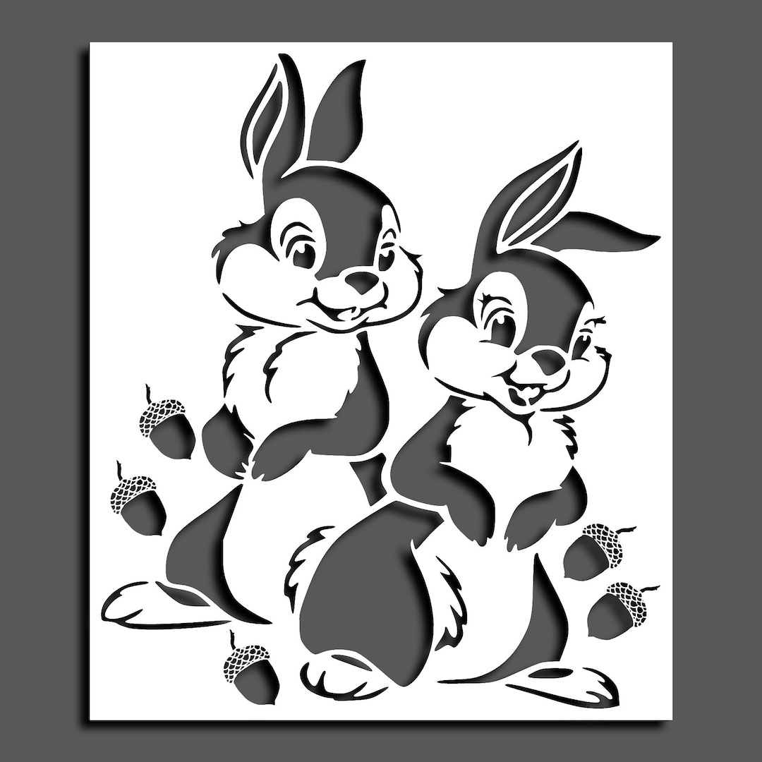 Bunny Stencils Stencil,custom Stencil,wall Stencil,spray Paint,large ...