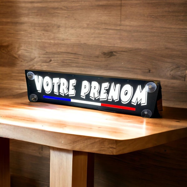 Plaque lumineuse camion personnalisé STICK OLIVIER ; une decoration cabine camion à votre image ! [Enseigne lumineuse personnalisable]