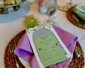 Custom Baby Shower | Bridal Shower Menus