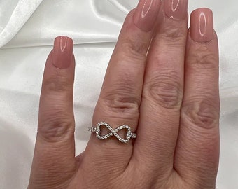 Infinity Ring in Sterling Silver, Endless Love Ring Made for Infinity Ring in Sterling Silver, Endless Love Ring Made for