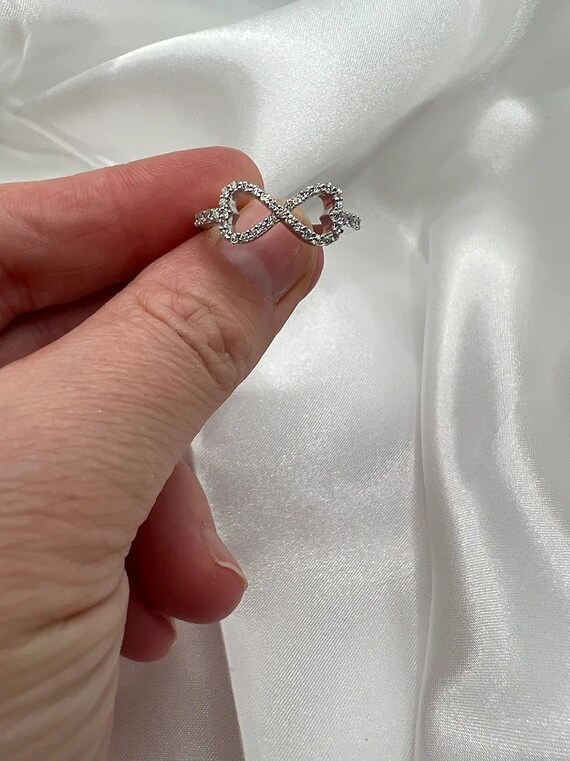 Infinity Ring in Sterling Silver, Endless Love Ring Made for Infinity Ring in Sterling Silver, Endless Love Ring Made for