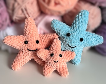Starfish Amigurumi Crochet Pattern, Easy Sealife Plushie (Digital Download)
