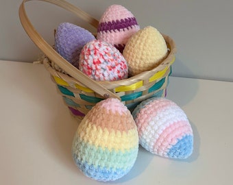 Crochet Pattern: Easy Easter Eggs Amigurumi Pattern, Easter gift, Easter egg hunt, Easter present, Spring crochet