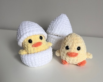 Crochet Pattern: Chick in Egg Amigurumi Pattern, Chick crochet pattern, baby chick, Easter gift, spring crochet, easy crochet pattern