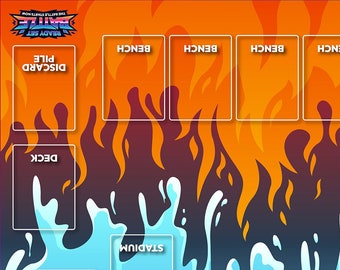 Tapetes de batalla Pokémon con marcadores de posición para cartas Pokémon: ¡ideales para mantener tu juego Pokémon organizado y para los nuevos jugadores que están aprendiendo a jugar!