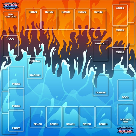 pokemon trading card game battle mat The Gaming Company 2 Player Pokmon Playmat style surface is smooth and gentle Pokmon Battle Mats With Pokmon