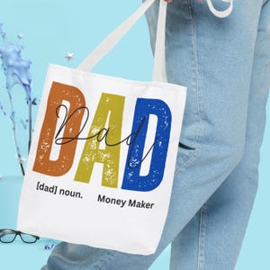 Sac fourre-tout pour papa - Cadeau pour père, cadeau drôle de fête des pères, sac papa personnalisé, cadeau de journée drôle, meilleur cadeau papa, idée cadeau pour la fête des pères