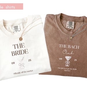 Customized Bachelorette Comfort Colors Shirts, Personalized Bachelorette Party Shirts, The Bach Club Shirts, Beach Bach Shirt, Wedding day