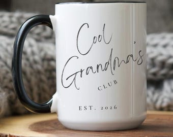 Personalized Grandma Mug, Custom Name Coffee Cup, Funny Gift For Grandma Grandpa,