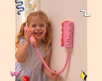 TinCan Phone Wall Holder, 3D Printed Kids Phone Mount, No Drill Phone Holder, Organization Storage Caddy