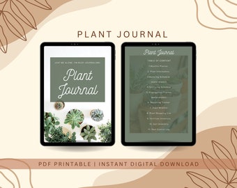 Houseplant Journal - Printable Plant Planner, Plant Watering Schedule Log, Indoor Plant Care Tracker