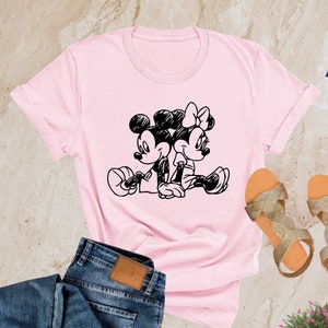 Mickey and Minnie Shirt, Mickey Sketch Shirt, Minnie Sketch Shirt, Mickey Mouse Shirt, Disney Family Shirts, Disney Kids Shirt, Minnie Mouse