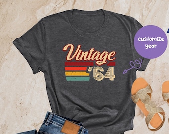 1964 Vintage Birthday Gift Shirt, Custom Birthday, 62th Birthday Gift, 62th Birthday Grandma Grandpa Shirt, Vintage 1964 Tshirt, Father Gift