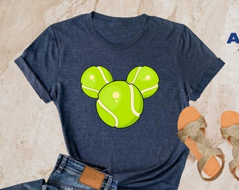 Mickey Tennis Shirt, Mickey Head Shirt, Disney Tennis Shirt, Tennis Player Shirt, Disney Sports Shirt, Gift For Him, Mickey Mouse Shirt