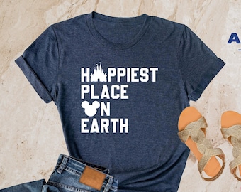 Disney Family Shirt, Happiest Place On Earth Shirt, Disney World Shirt, Disney Vacation Shirt, Mickey Minnie Shirt, Disneyland Trip Shirt