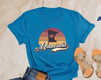 Retro Minnesota Shirt, Minnesota State Shirt, Minnesota Lover Shirt, Minnesota Apparel, Minnesota Vacation, Minnesota Shirt, State T-Shirt