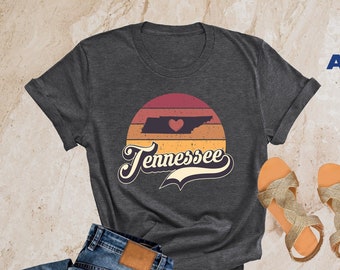 Retro Tennessee Shirt, Tennessee Map Shirt, Tennessee State Shirt, Tennessee Travel Gift, Tennessee Shirt, TN Shirt, Tennessee Vacation Tee
