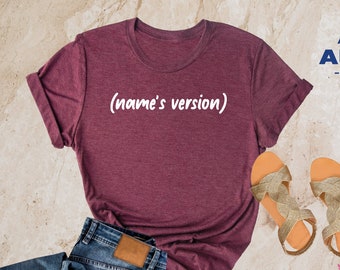 Personalized Your Name Version Shirt, Custom Your Name's Version Shirt, Famous Singer, Singer Shirt, Concert Shirt, World Era Tour Shirt