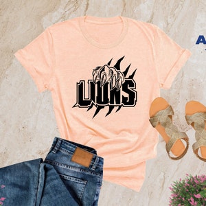 School Mascot Shirt, Lions Mascot Shirt, Lions Fan Shirt, Lions Shirt, Lions Team Shirt, Lions Football Shirt, Mascot Shirt, Lions Spirit