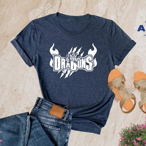 Team Mascot Shirt, Dragons Team Shirt, Dragons Team Spirit Shirt, Dragons Fan Shirt, Dragons School Shirt, Dragons School Spirit
