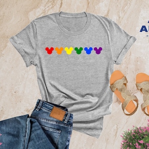Rainbow Mickey Disney Shirt, Gay Pride Love Shirt, LGBTQ Shirt, Mickey Head T-Shirt, LGBT Gay Shirt, Ally Shirt, Gay Pride Trans Shirt Gifts