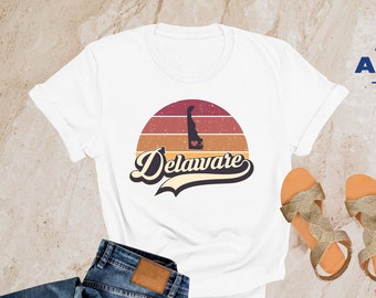 Retro Delaware Shirt, Delaware Gift, Delaware State Shirt, State Shirt, DE Shirt, Delaware Womens, Delaware Shirt, Delaware Shirt, Delaware