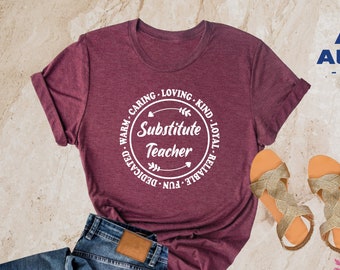 Substitute Teacher Shirt, Substitute Teacher Team, Cute Sub Teacher Shirt, Sub Teacher Women T-Shirt, Teacher Shirt, Substitute Teacher Gift