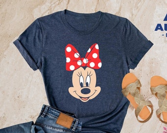 Minnie Mouse Shirt, Cute Minnie Shirt, Polka Dot Bow Minnie, Mickey Friends Shirt, Magic Kingdom, Disney Family Vacation, Disneyland Trip