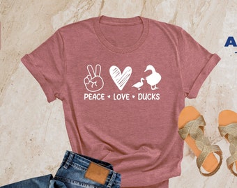 Peace Love Ducks Shirt, Duck Shirt, Funny Duck Tshirt, Duck Lover Gift, River Shirt, Kids Duck Tshirt, Duck Mom Shirt, Duck Mama Shirt, Duck