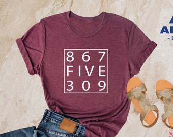 Retro 80's, Funny Music Shirt, Jenny 867-5309, Tommy Tutone, Music Lover Shirt, Music Gift, Retro Gift Shirt, Funny Gift Shirt, Funny Shirts