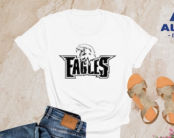 Team Mascot Shirt, Eagle Mascot T-shirt, Eagles Football Shirt, Eagles Fan Shirt, Eagles School Shirt, Eagles School Spirit, Birthday Gift