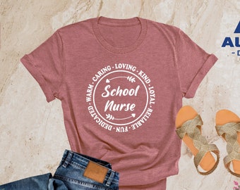 School Nurse Shirt, Cute School Nurse Gift, Nurse Shirt, School Nurse Tee, Nurse Appreciation, Nurse Gifts, School Nurse Tshirt, Nurse Week