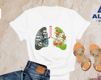Respiratory Lung Shirt, Anti Smoking Shirt, Therapist Shirt, Respiratory Graphic Tshirts, Nurse Shirt, Lung T-Shirt, Breathe Crewneck Shirt