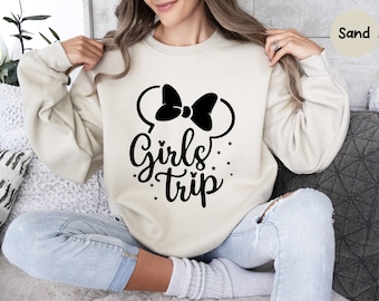 Disney Girls Trip Sweatshirt, Disney Trip Sweatshirt, Disney Sweatshirt, Disney Women Trip Shirt, Disneyland Sweatshirt, Mickey And Minnie