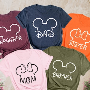 Disney Family Shirt, Custom Disney Shirts, Disney Family Matching, Disney Shirt, Disney World, Disneyland Shirt, Mickey Mouse, Minnie Mouse