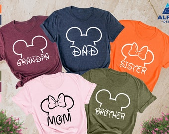 Disney Family Shirt, Custom Disney Shirts, Disney Family Matching, Disney Shirt, Disney World, Disneyland Shirt, Mickey Mouse, Minnie Mouse