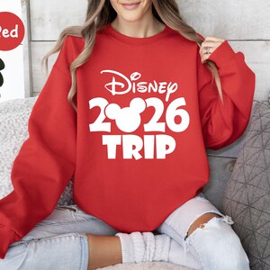 Disney 2026 Trip Sweatshirt, Disney Family Trip 2026, Disney Family Sweatshirt, Disney World Sweatshirt, Disney Family Vacation Sweatshirts image 2