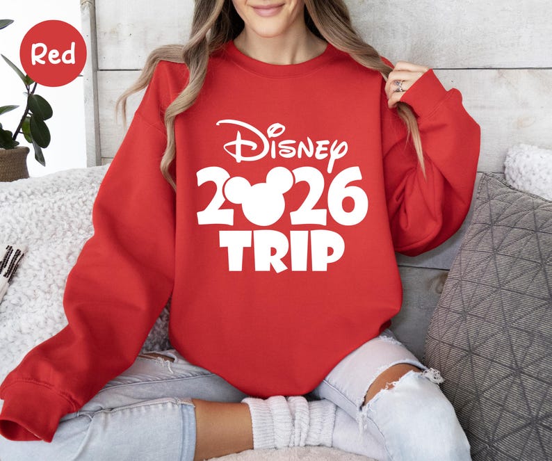 Disney 2026 Trip Sweatshirt, Disney Family Trip 2026, Disney Family Sweatshirt, Disney World Sweatshirt, Disney Family Vacation Sweatshirts image 2