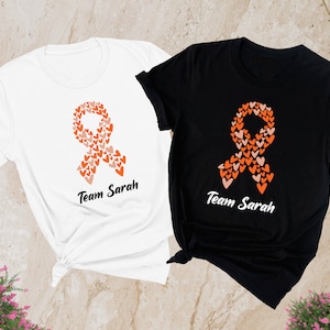 Custom Leukemia Cancer Shirt, Personalized Leukemia Cancer Support T-Shirt, Personalized Team Cancer Shirt, Cancer Gift, Cancer Ribbon Shirt