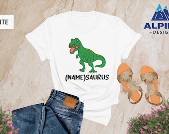Namesaurus Shirt, Custom Name Saurus Shirt, Customized Dinosaur Shirt, Dinosaur Lover Shirt, Personalized Saurus Shirt, Dinosaur Family Tees
