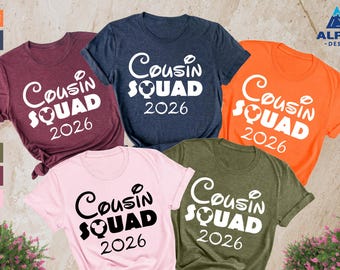 Disney Cousin Squad 2026 Shirt, Disney Trip Sweatshirt, Mickey Cousin Trip Shier, Disney Cousin Shirts, Disney Matching Shirts, Cousin Shirt