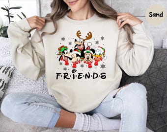 Walt Disneyworld Christmas Sweatshirt, Disney Christmas Shirt, Disneyworld Xmas Shirt, Magic Kingdom Holiday Shirt, Mickey Friends Christmas